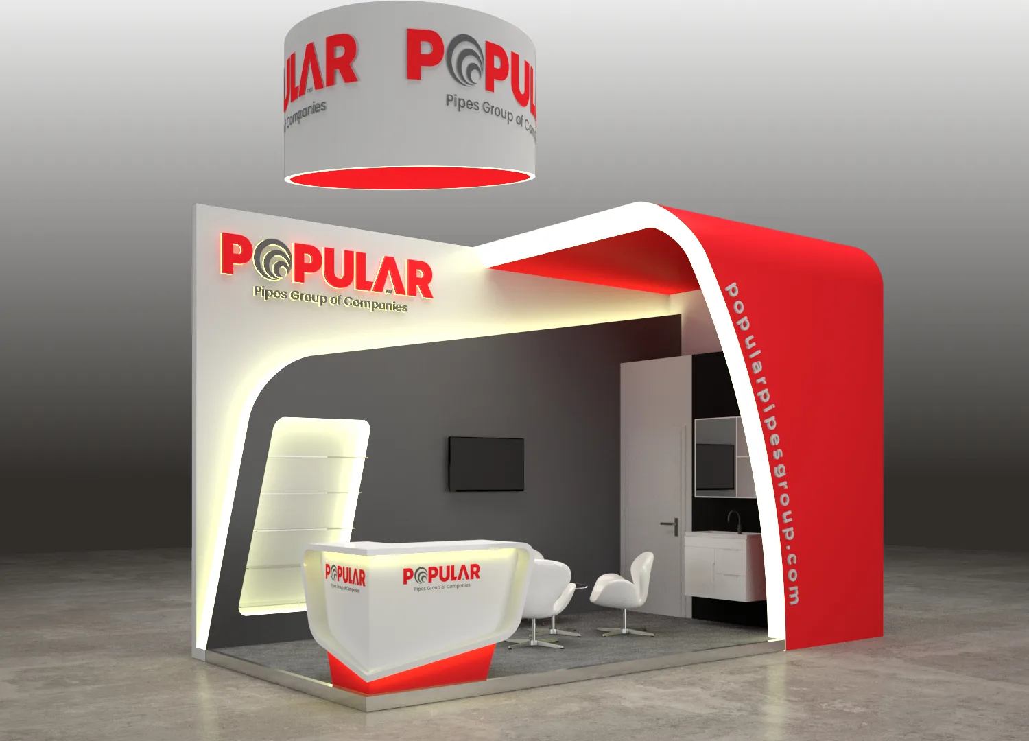 3D Exhibition Stand Design Popular Pipes Big 5 Global Dubai — photo 1