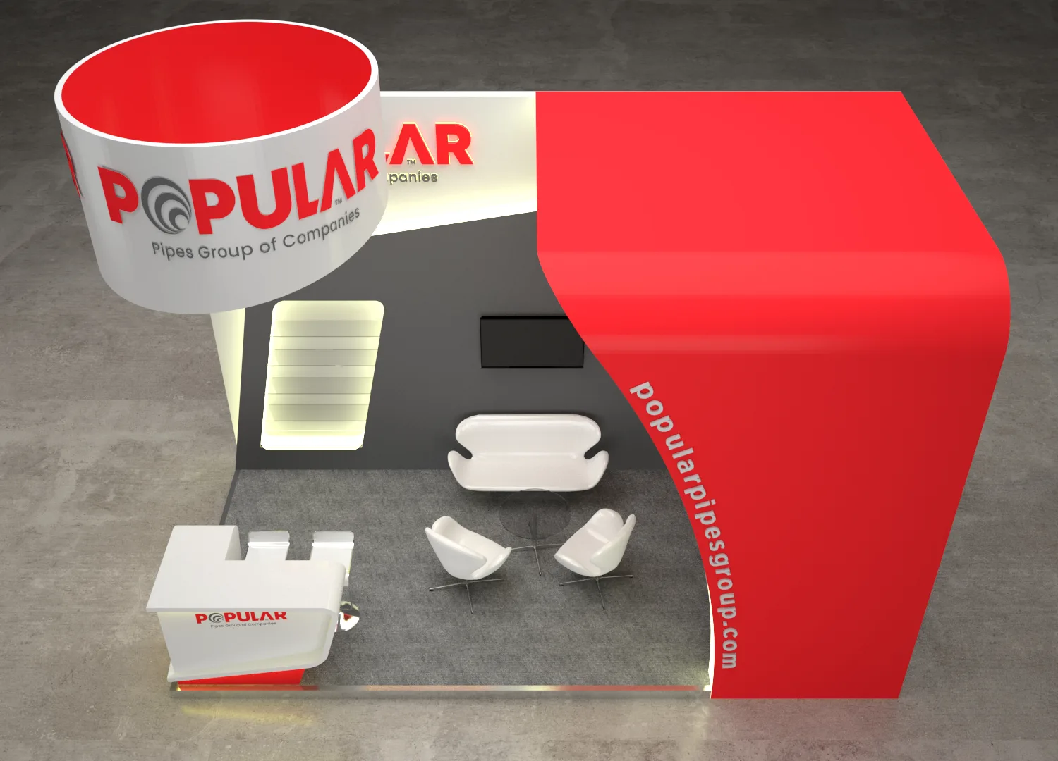 3D Exhibition Stand Design Popular Pipes Big 5 Global Dubai — photo 3