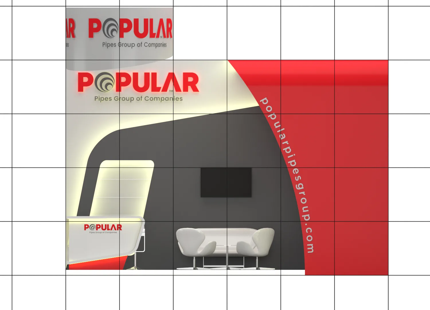 3D Exhibition Stand Design Popular Pipes Big 5 Global Dubai — photo 6
