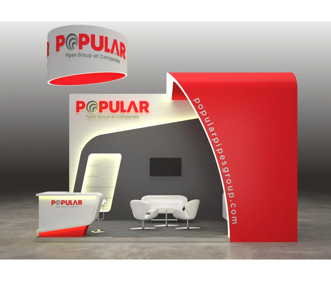 3D Exhibition Stand Design Popular Pipes Big 5 Global Dubai