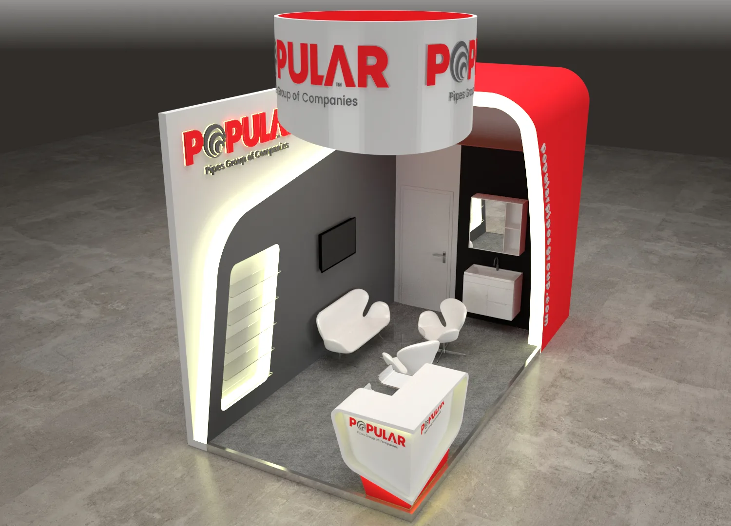 3D Exhibition Stand Design Popular Pipes Big 5 Global Dubai — photo 4